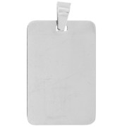 Colgante placa rectangular 30x20 mm - Acero inoxidable 316L x1