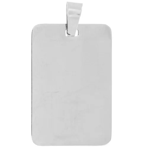Colgante placa rectangular 30x20 mm - Acero inoxidable 316L x1