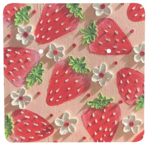 Paquete de 50 tarjetas portajoyas de 6x6 cm para pendientes - Fresa