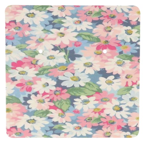 Paquete de 50 tarjetas de soporte de joyería de 6x6 cm para pendientes - Flores pastel