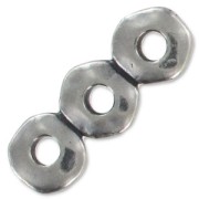 Separadores 3 filas rondelles 18x2.2 mm rodiado x5|raw }}