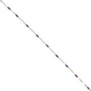 Malla de fantasía y resina epoxi Cadena de 2 mm - Acero inoxidable 304 - Violeta x1m