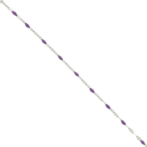 Malla de fantasía y resina epoxi Cadena de 2 mm - Acero inoxidable 304 - Violeta x1m