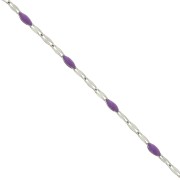 Malla de fantasía y resina epoxi Cadena de 2 mm - Acero inoxidable 304 - Violeta x1m