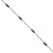 Malla de fantasía y resina epoxi Cadena de 2 mm - Acero inoxidable 304 - Violeta x1m