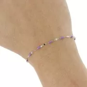 Malla de fantasía y resina epoxi Cadena de 2 mm - Acero inoxidable 304 - Violeta x1m