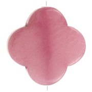 Cuenta de tagua - forma de trébol 14 mm - Rosa x1|raw }}
