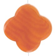Cuenta de tagua - forma de trébol 14 mm - Naranja x1|raw }}