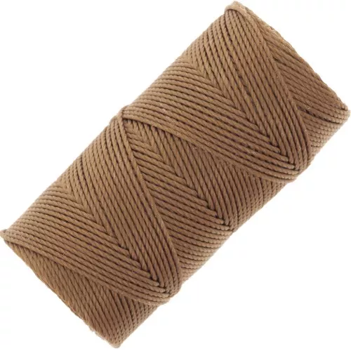 C-LON Cordón de cuentas de peso fino 0,4 mm - Castaño x45m
