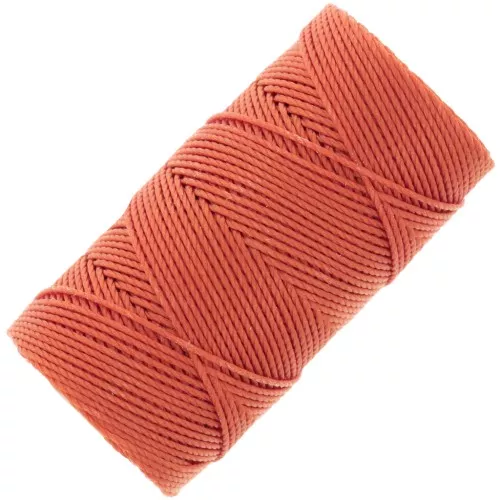 C-LON Cordón de cuentas de peso fino 0,4 mm - Naranja x45m