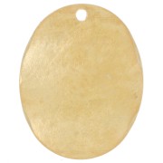 Colgante ovalado martillado irregular 20x16 mm - Dorado con oro fino satinado x1