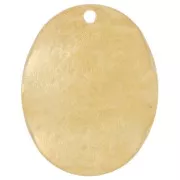 Colgante ovalado martillado irregular 20x16 mm - Dorado con oro fino satinado x1
