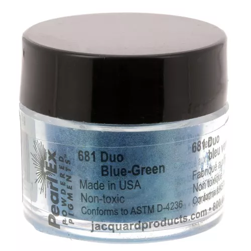 Pearl Ex polvo de mica para arcilla polimérica - Duo Azul - Verde n°681 x3g