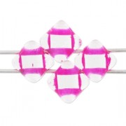 Silky Bead 6x6 mm Crystal Pink Lined x50|raw }}