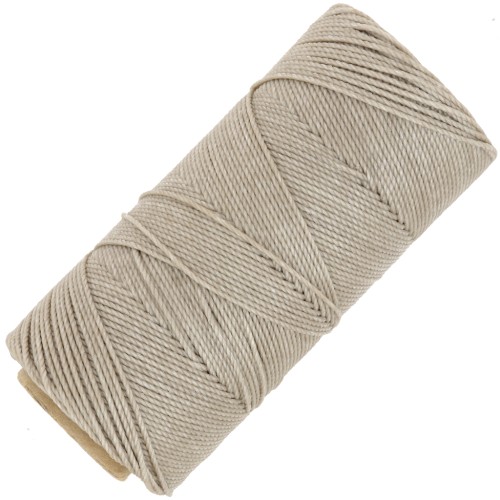 Bobina de hilo encerado Linhasita para micro macramé 1.5 mm - Beige (05) x116m