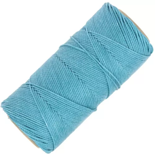 Bobina de hilo encerado Linhasita para micro macramé 1,5 mm - Turquesa (229) x116m