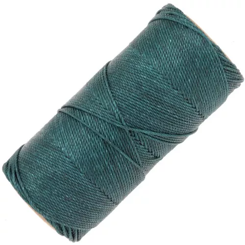Bobina de hilo encerado Linhasita para micro macramé 1.5 mm - Emeraude (386) x116m