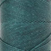 Bobina de hilo encerado Linhasita para micro macramé 1.5 mm - Emeraude (386) x116m