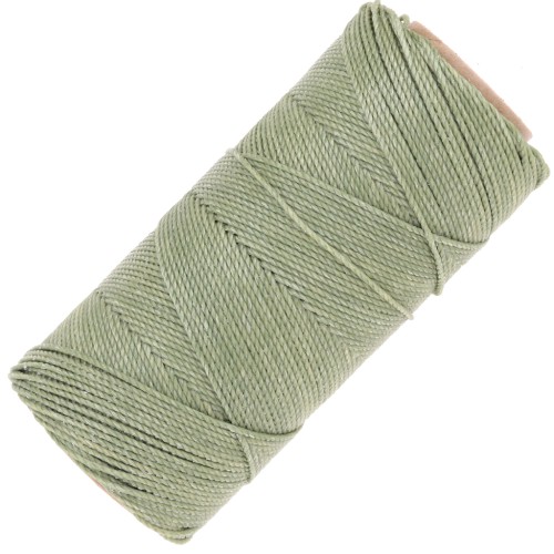 Bobina de hilo encerado Linhasita para micro macramé 1,5 mm - Verde militar (90) x116m
