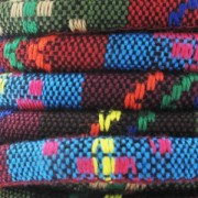 Cordón de algodón étnico 6.5 mm Azul/Marron Mix x5m