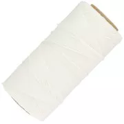 Bobina de hilo encerado Linhasita para micro macramé 1,5 mm - Blanco (BCO ALV) x116m