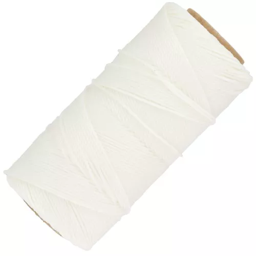 Bobina de hilo encerado Linhasita para micro macramé 1,5 mm - Blanco (BCO ALV) x116m