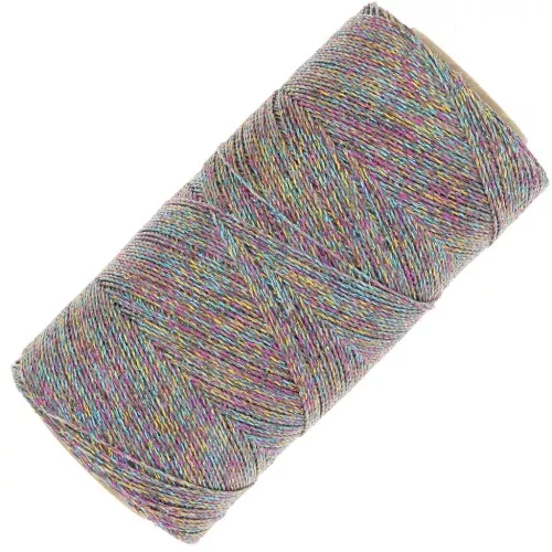 Bobina de hilo encerado Linhasita para micro macramé 0.5 mm Multicolore (Multicor)