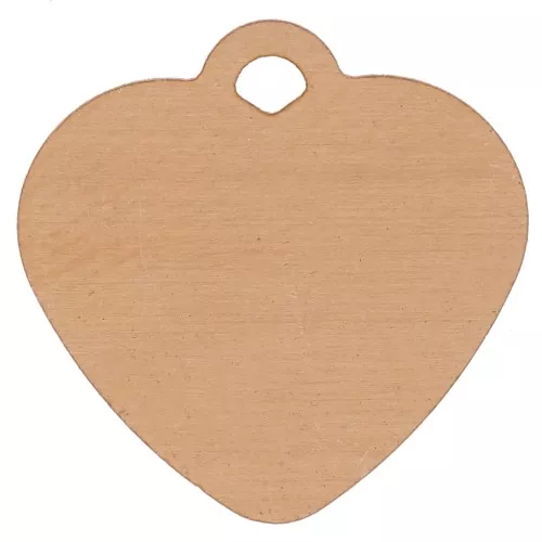 Dije corazón de cobre de 12,5x13 mm para polvo de sobreglaseado x1
