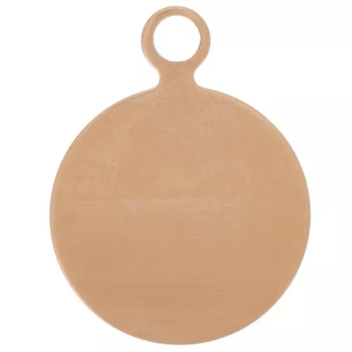 Colgante redondo de cobre de 17 mm para polvo sobreglaseado x1