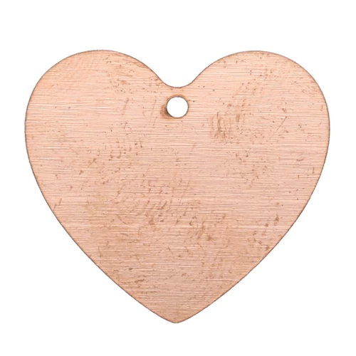 Colgante corazón de cobre de 22x24 mm para polvo sobreglaseado x1