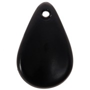 Lentejuelas de pétalo de flor curvada de 24,5 mm en acrílico - Negro x6