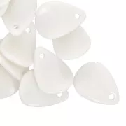Lentejuelas de pétalos de flores curvados de 17 mm en acrílico - Crema x15