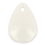 Lentejuelas de pétalos de flores curvados de 17 mm en acrílico - Crema x15