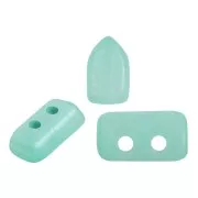 Cuentas de vidrio Piros® by Puca® 2x5 mm - Blue Green Opal Mat x10g