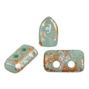 Cuentas de vidrio Piros® by Puca® 2x5 mm - Blue Green Opal Tweedy x10g