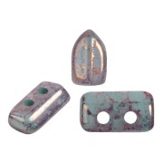 Cuentas de vidrio Piros® by Puca® 2x5 mm - Blue Green Opal Bronze x10g|raw }}