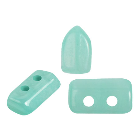 Cuentas de vidrio Piros® by Puca® 2x5 mm - Blue Green Opal x10g