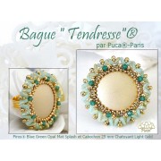 Cuentas de vidrio Piros® by Puca® 2x5 mm - Blue Green Opal x10g