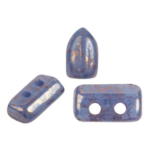Cuentas de vidrio Piros® by Puca® 2x5 mm - Blue Opal Bronze x10g