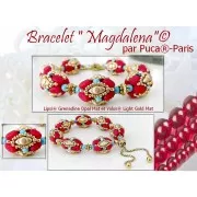 Cuentas de vidrio Lipsi® de Puca® 4x6 mm - Granadina Opal Mat x10g