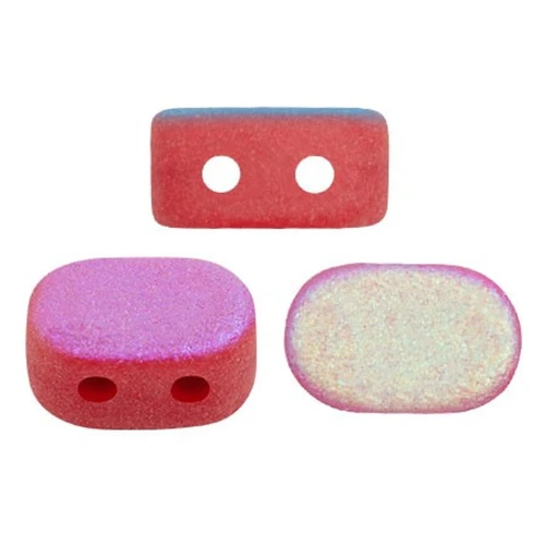Cuentas de vidrio Lipsi® de Puca® 4x6 mm - Granadina Opal Mat AB x10g