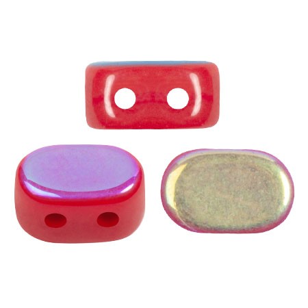 Cuentas de vidrio Lipsi® de Puca® 4x6 mm - Grenadine Opal AB x10g