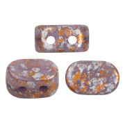 Cuentas de vidrio Lipsi® de Puca® 4x6 mm - Amethyst Opal Tweedy x10g