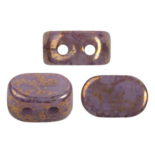 Cuentas de vidrio Lipsi® de Puca® 4x6 mm - Amethyst Opal Bronze x10g