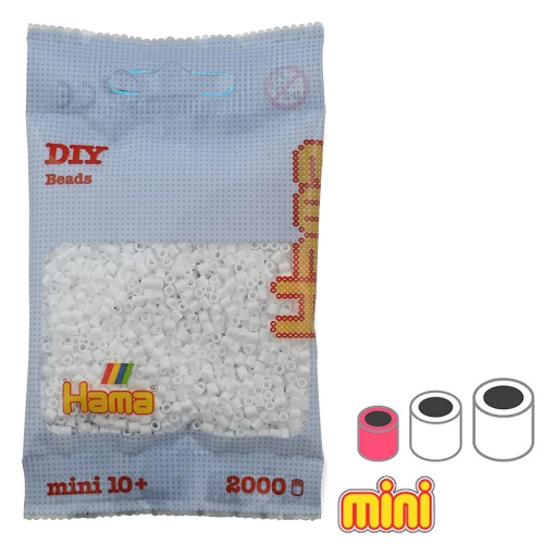 HAMA Beads Mini Blanco (n°01) x2000