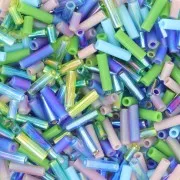 Mezcla de Bugles Miyuki 3 mm y 6 mm BGL-MIX02 - Dragonfly Jeweltone x10g