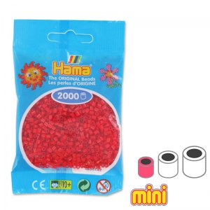 HAMA Beads Mini Rojo Transparente (n°13) x2000