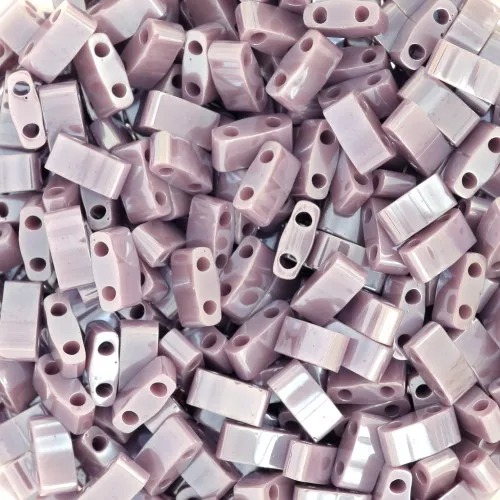 Miyuki Half Tila Beads 5x2.3x1.9mm HTL-0437 - Opaque Mauve Luster x10g