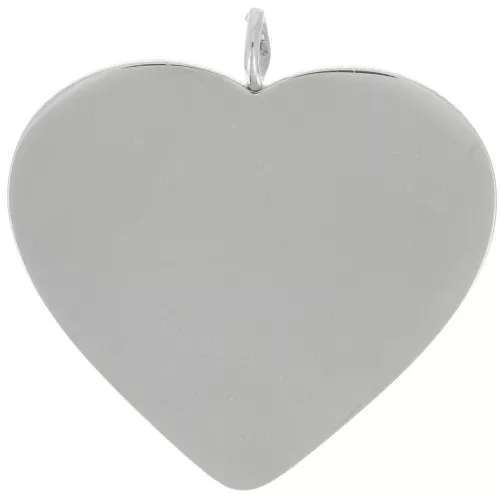 Colgantes corazón 19,5x19 mm - acero inoxidable 316L x2