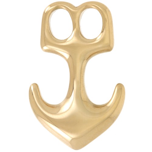Cierre de ancla 33x22 mm - Acero inoxidable 316L dorado x1